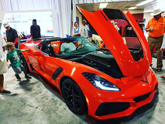Sneak a peek at 2019 vehicles like this sleek Corvette ZR1 in the Automobile Building. #StateFairofTX #BigTex #Corvette