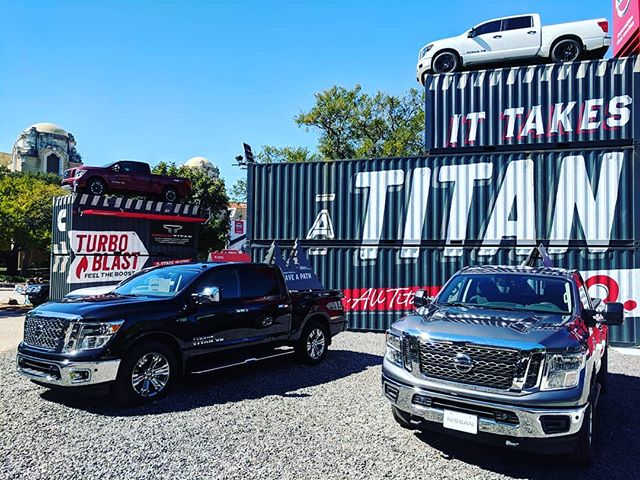Nothing like a big, beautiful Texas sky to admire some truly tremendous trucks. Check out Nissan’s display of Titans in our Truck Zone. #TXautoshow #BigTex #NissanTitan